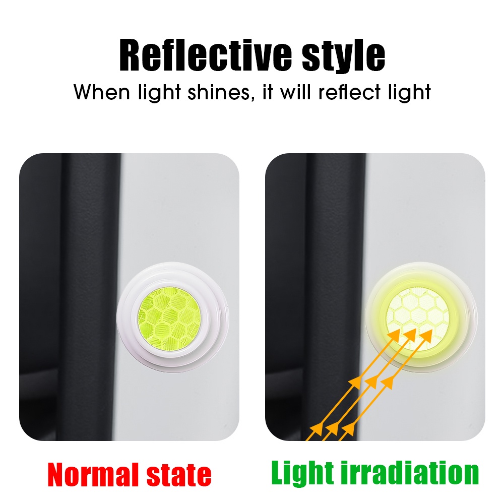 [Grosir] 1/10pcs Reflektif Silikon Pelindung Stiker Universal Luminous Pad Perekat Diri Pintu Mobil Anti-Tabrakan Pad Anti-shock Pad Penebalan Anti-Noise Silent Buffer Gasket