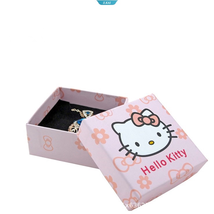 Hellokitty Paper Pink Packaging Kawaii Doll Jewellery Box Gift Kotak Kemasan Pink Perhiasan Wanita Kalung Mainan Gift Box [ZK]