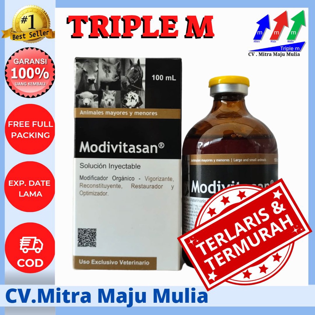 Modivitasan 100 ml - Multivitamin lengkap beserta asam amino, Dilengkapi penguat otot dan kandungan