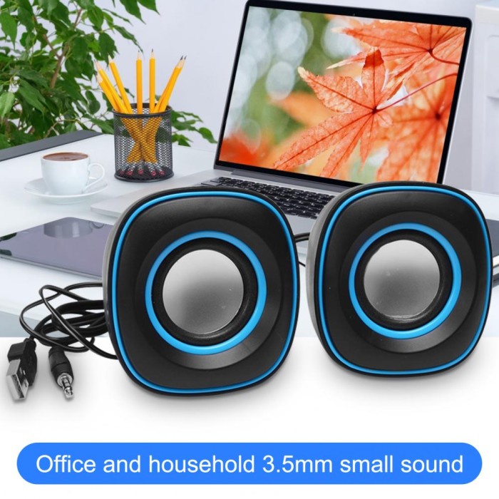 Speaker Stereo Multimedia 2.0 PC USB Baltec Sensing POP Reggae 5W - Reggae Biru
