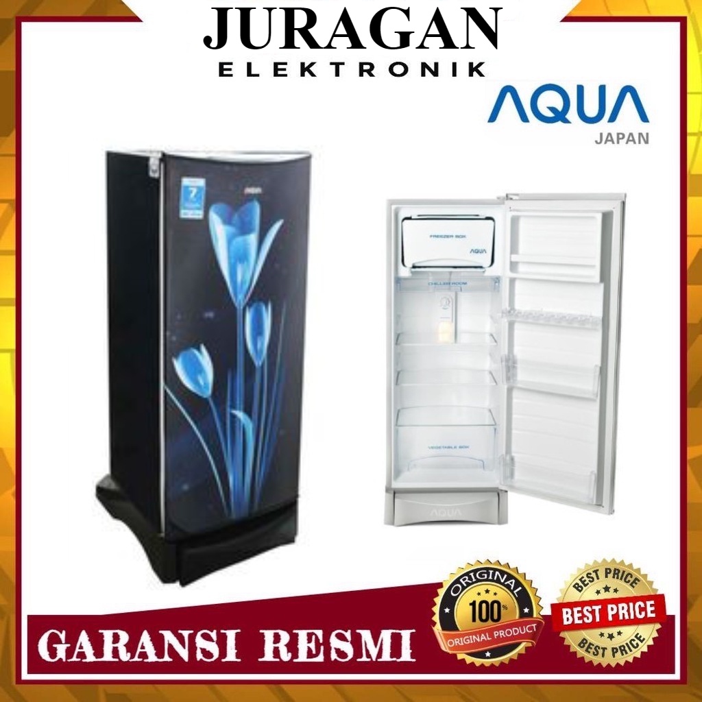 LEMARI ES AQUA AQRD 190 LK LB BUNGA KULKAS AQUA AQR-D190LB