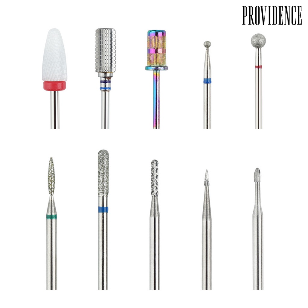 Providence 1set Mata Bor Kuku Tahan Karat Daya Tahan Tinggi Instalasi Sederhana Nyaman Hemat Tenaga Kerja Menghilangkan Kulit Mati Mata Bor Stainless Steel Manicure Pedicure Polishing