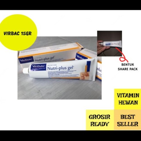 Nutriplus gel 15gr vitamin kucing imun nutri plus gell cat virbac