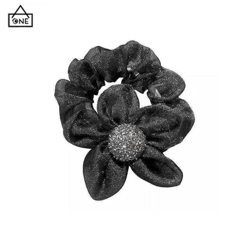 COD❤️Ikat Rambut Scrunchie Korea Perempuan Model Bunga Daisy Aksesoris Wanita-A.one