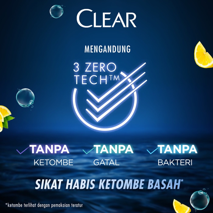 CLEAR Shampoo Anti Bacterial Fresh Cool Lemon 160Ml