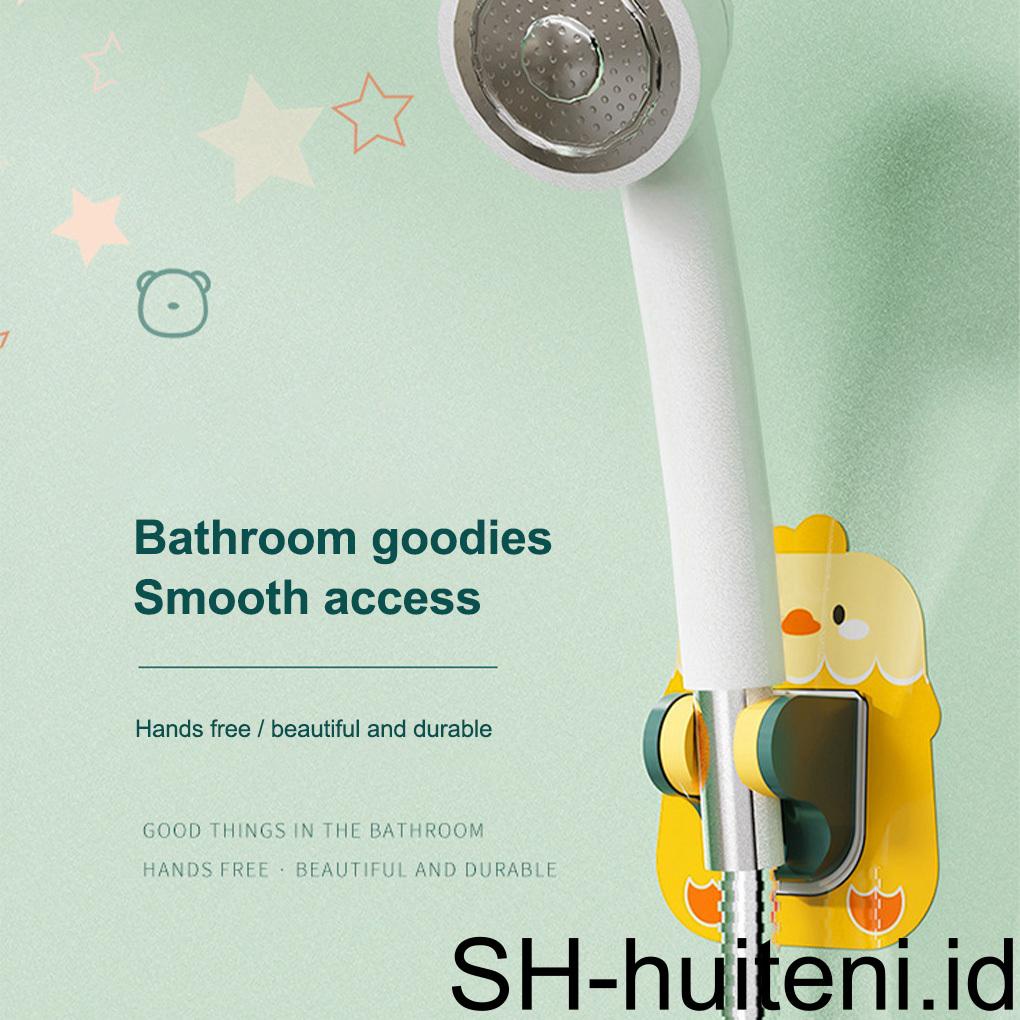 Kepala Shower Holder Dinding Kamar Mandi Handheld Showerhead Storage Bracket Punch Free Removable Dekorasi Sprayer Nozzle Rak