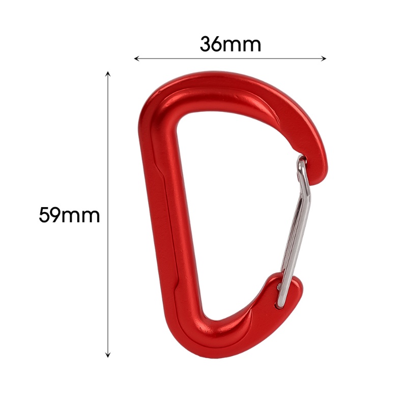 D Gesper Climbing Lock Safety Hook Bentuk D Carabiner Profesional Kait Gesper Gunung Outdoor Hiking Pendakian Gunung Carabiner Profesional Peralatan Aksesori