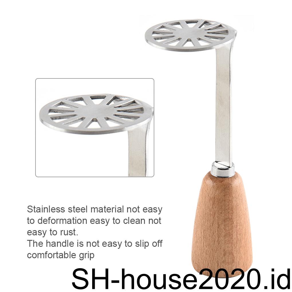 Potato Masher Stainless Alat Penghancur Kentang Beras Sayur Buah Stainless Potato Smasher Food Presser Alat Dapur