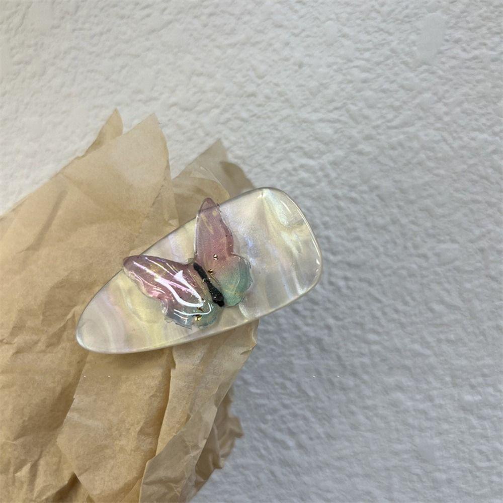 Agustinina Klip Rambut Kupu-Kupu Lucu Hiasan Kepala Duckbill Klip Untuk Gadis Berbentuk Drop Asam Asetat Poni Klip Samping Jepit Rambut