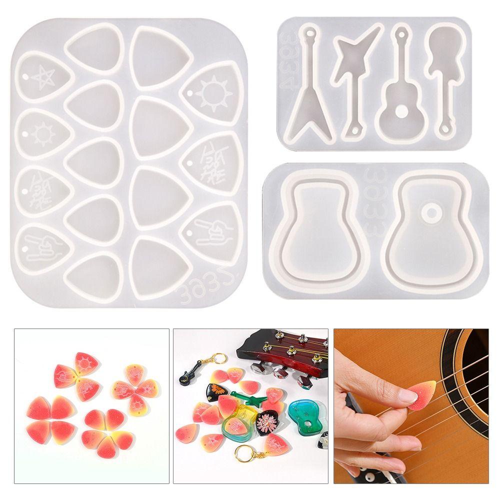 TOP Cetakan Pick Gitar Flexible DIY Silicone Plectrum Mold