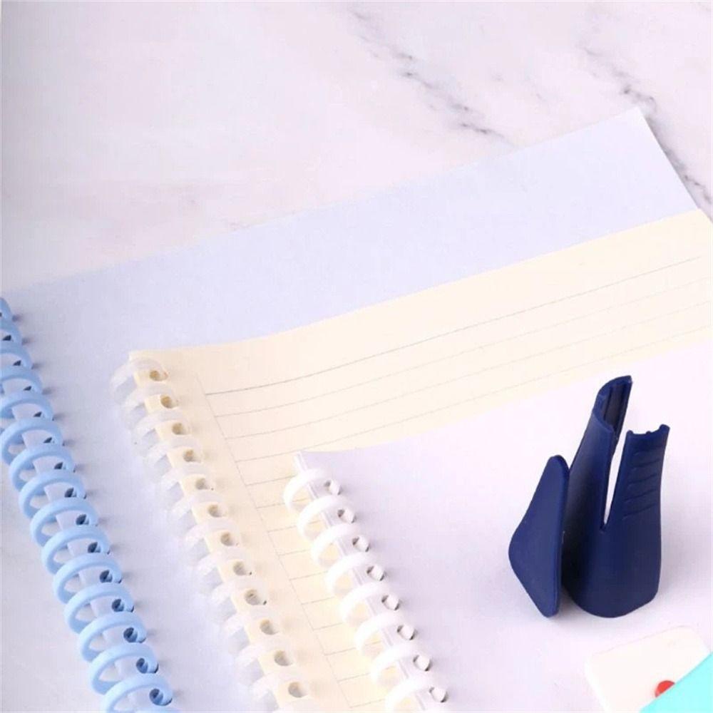 Mxbeauty Binder Pembuka Cincin Tahan Lama Siswa Kantor Notebook Biru Pengikat Plastik Ring Closer