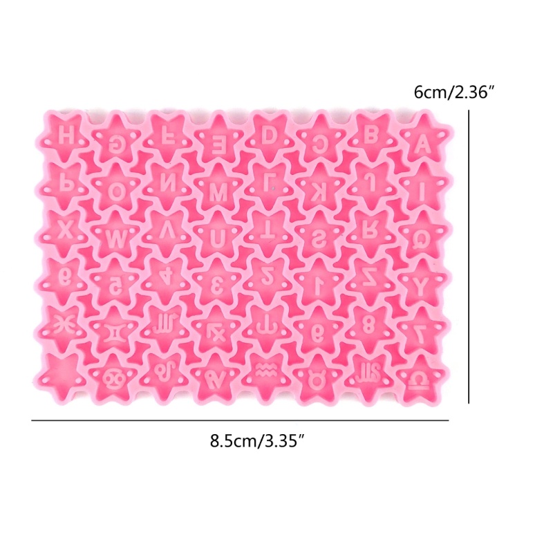 Siy Mini Huruf Bintang Cetakan Silikon Epoxy Resin Cetakan DIY Gantungan Kunci Perhiasan Liontin Alat Kerajinan Membuat Perlengkapan Antilengket