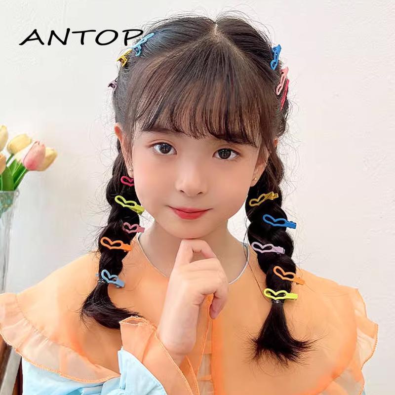 [antop] Jepit Rambut Bentuk Hati Manis Anak Tidak Sakit Rambut Lucu Hair Clip Girl Side Bangs Clip