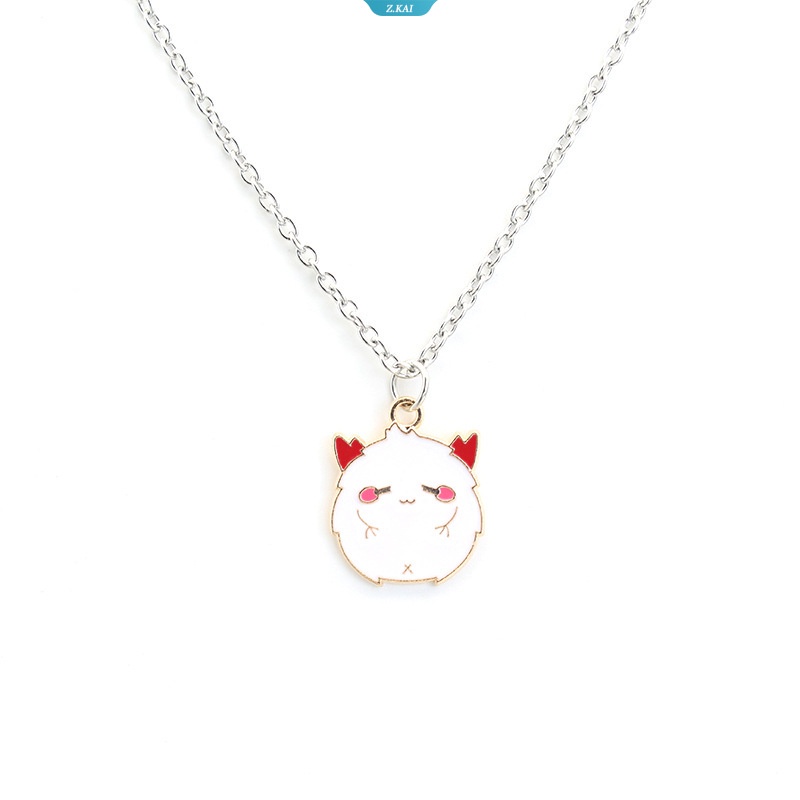 Kalung Hantu Hitam Dan Putih Halloween Hadiah Perhiasan Liontin Kepribadian Pacar Pasangan Kalung Dua Potong Hadiah Cowok Cewek [ZK]