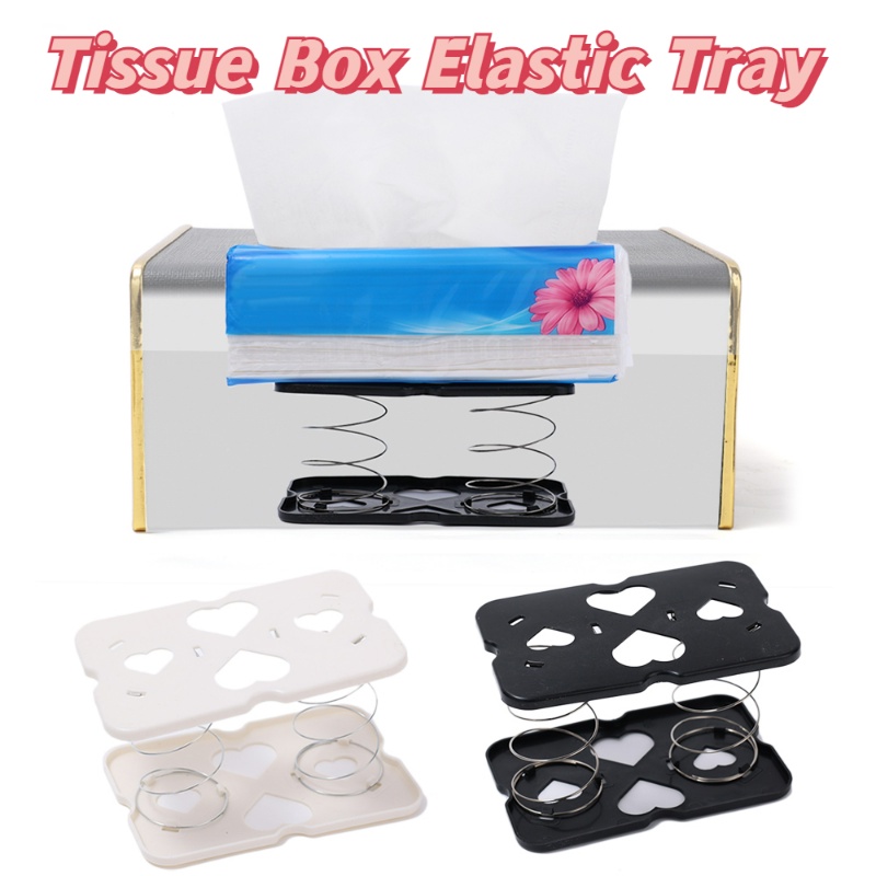 2warna Kotak Tisu Plastik Praktis Extraction Elastic Tray/Tempat Spring Tahan Lama Tempat Tissue Paper Case