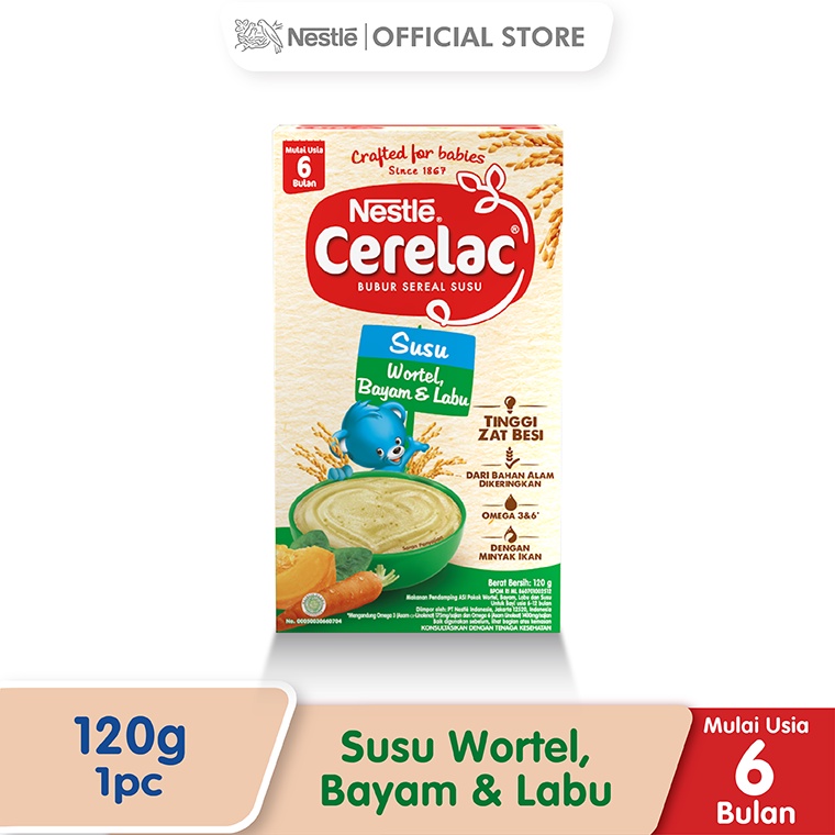CERELAC BUBUR BAYI 6+ 120GR / BUBUR BAYI 6 BULAN