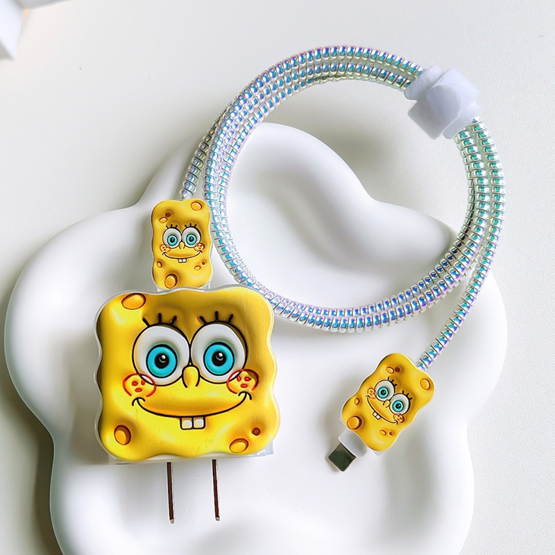 3d Cute charger protector anti Putus cable winder Pelindung Kabel Cas charger Untuk charger Ip18/20w