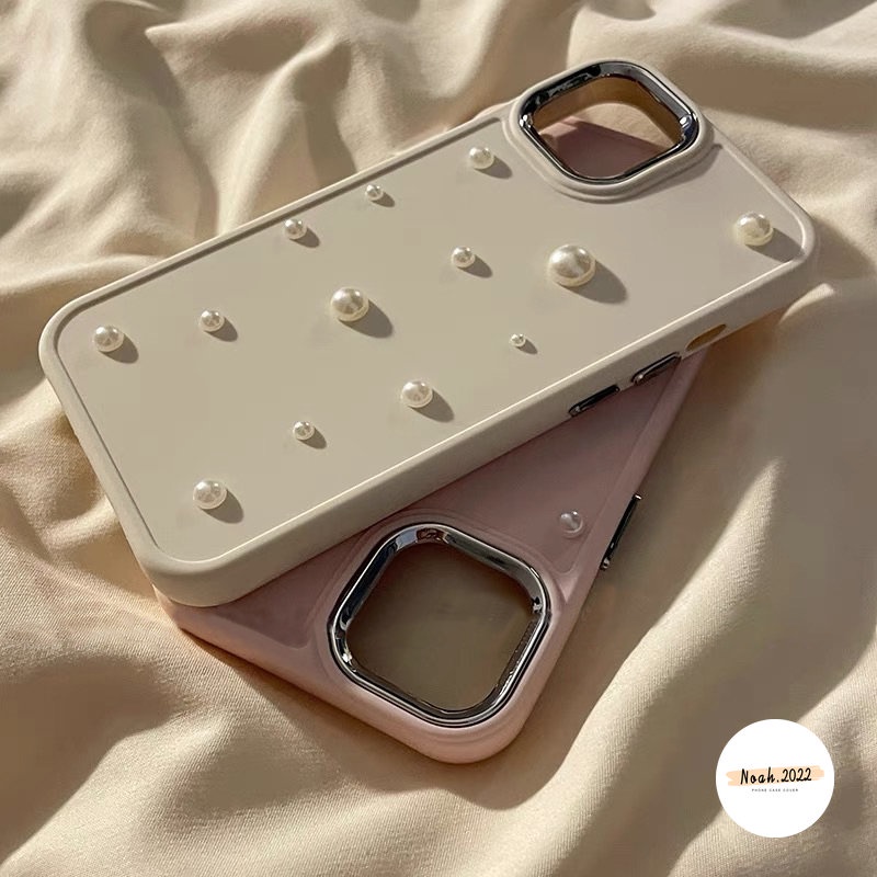 3d Pearl Electroplate Romantic Starry Sky Case Kompatibel Untuk IPhone 7Plus 8Plus XR 11 Pro MAX 14 13 12 Pro Max7 8 Plus X XS MAX Mewah Simple Plating Shockproof Soft TPU Case