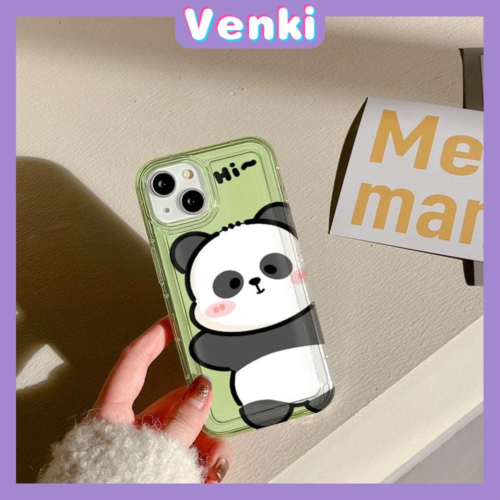 VENKI - For iPhone 11 Case Clear Phone Case TPU Soft Case Airbag Shockproof Protection Camera Cute Big Face Panda Compatible with iPhone 14 13 Pro Max iPhone 12 Pro Max XR XS 7 8