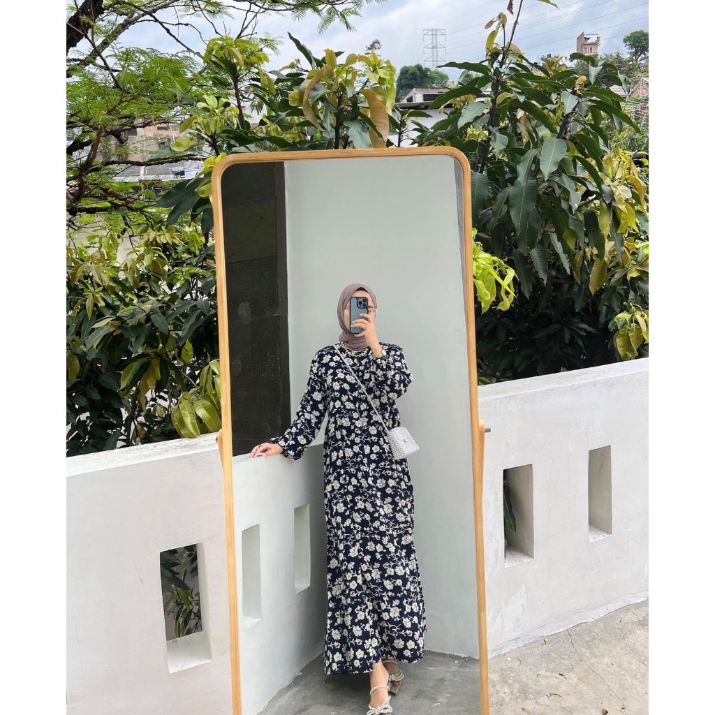 BEFAST - ZEC OOTD WANITA DRESS ELIS / Belami Floral Maxi Dress / LongDress Wanita Muslimah / Fashion Wanita Formal / Dress Keluaran Terbaru / Outfit Wanita Kodangan/Pesta Trendy / Dress Lengan Panjang Motif Flower