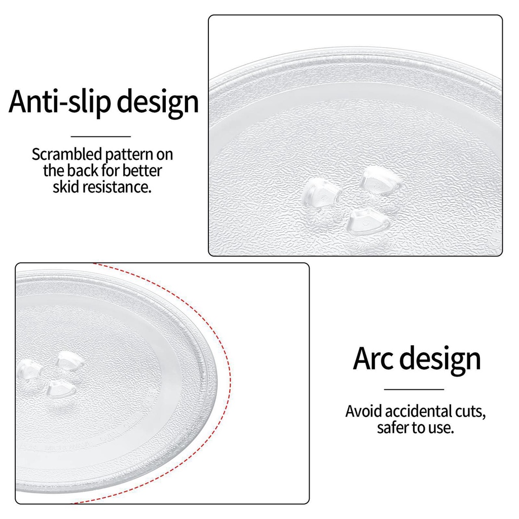 Piring Microwave Kaca Meja Putar Pengganti9 6inch Untuk Oven Microwave