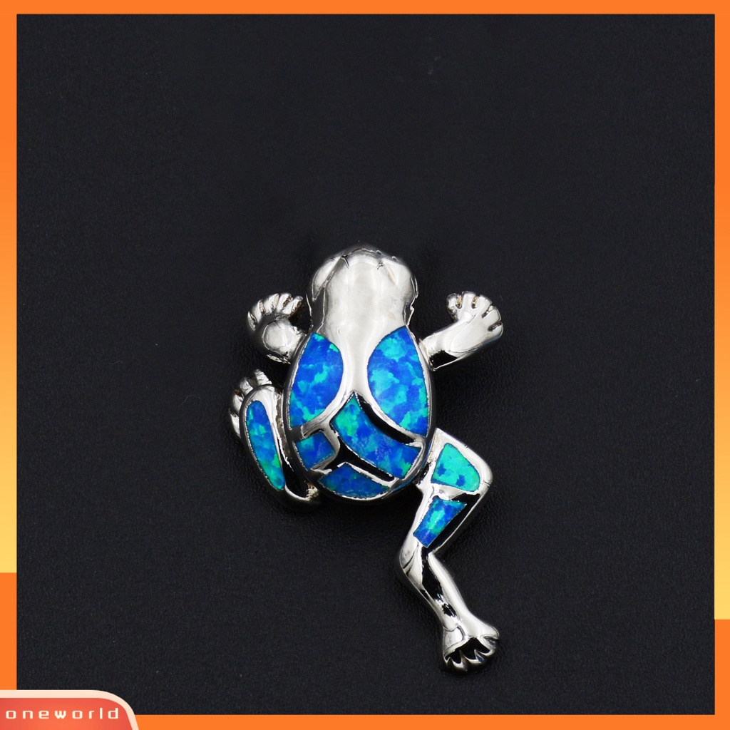 [ONE] Wanita Kalung Kodok Perhiasan Permata Imitasi Ringan Semua Cocok Tahan Lama Liontin Kalung Untuk Pesta