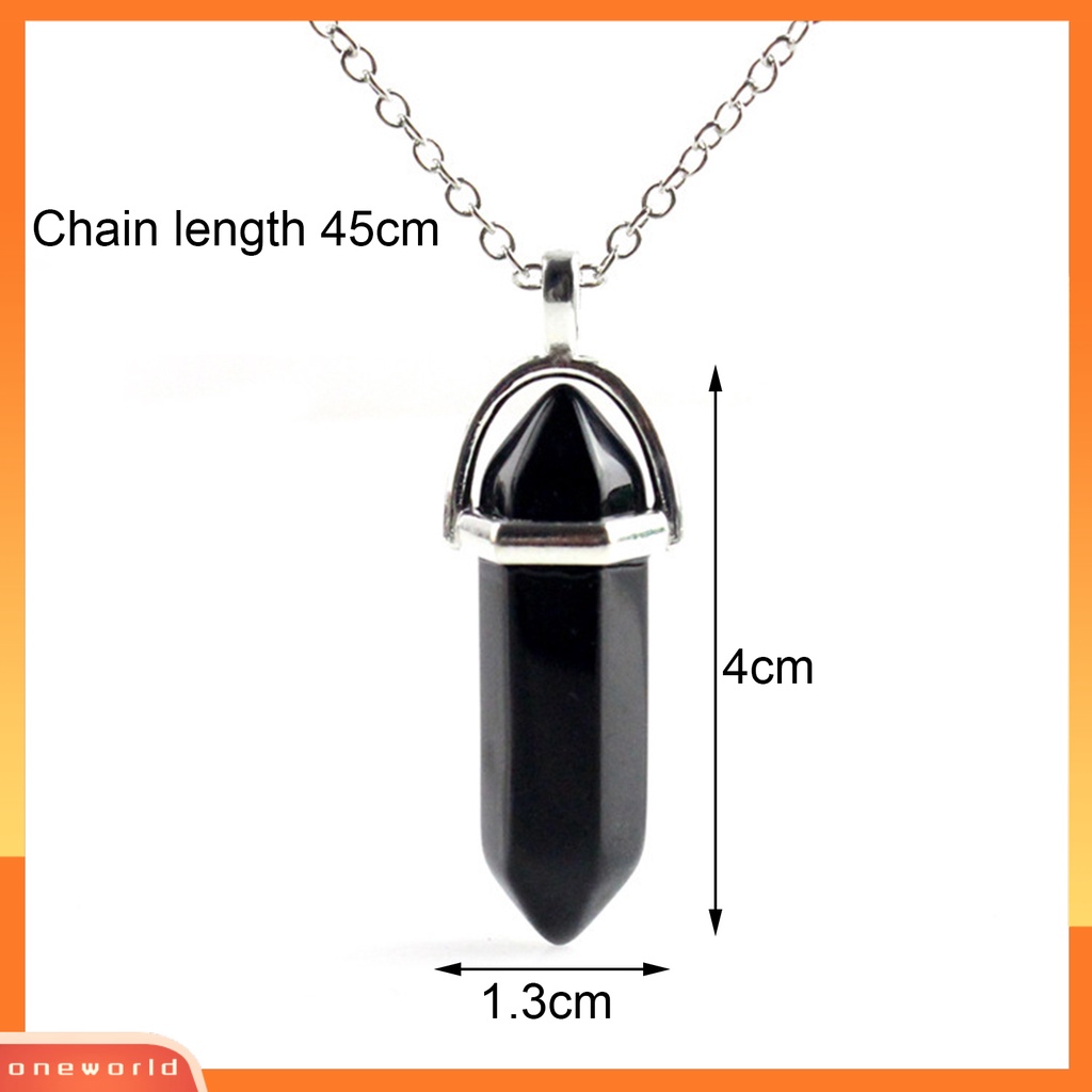 [ONE] Nice-looking Necklace Hadiah Sempurna Kalung Liontin Batu Kristal Imitasi Bahan Alloy Untuk Harian