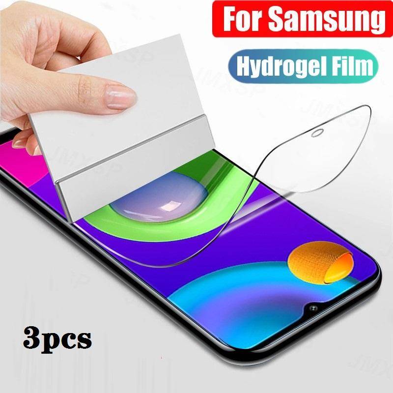 3pcs Film Hydrogel Untuk Samsung Galaxy S23 S22 S21 S20 S10 S9 S8 Note10 20 Plus Ultra FE Lite Pelindung Layar Full Cover Film Untuk Galaxy S Light Mewah S7 S6 edge+Note9 8