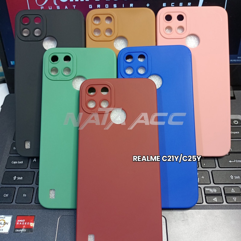 Softcase Macaron REALME C21Y/C25Y Case  Full Color