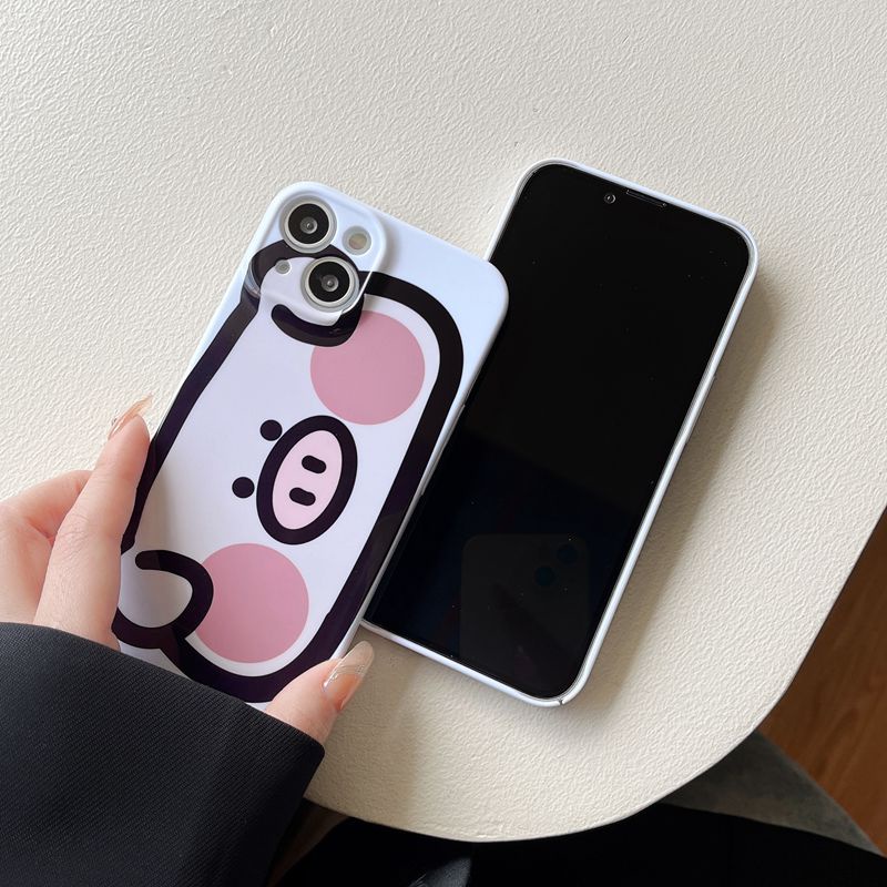 Cute Sweat Frog Pig Hard Plastic Case HP iP iPhone 14 + Plus X XS XR 11 12 13 Pro Max FTD Casing Apple