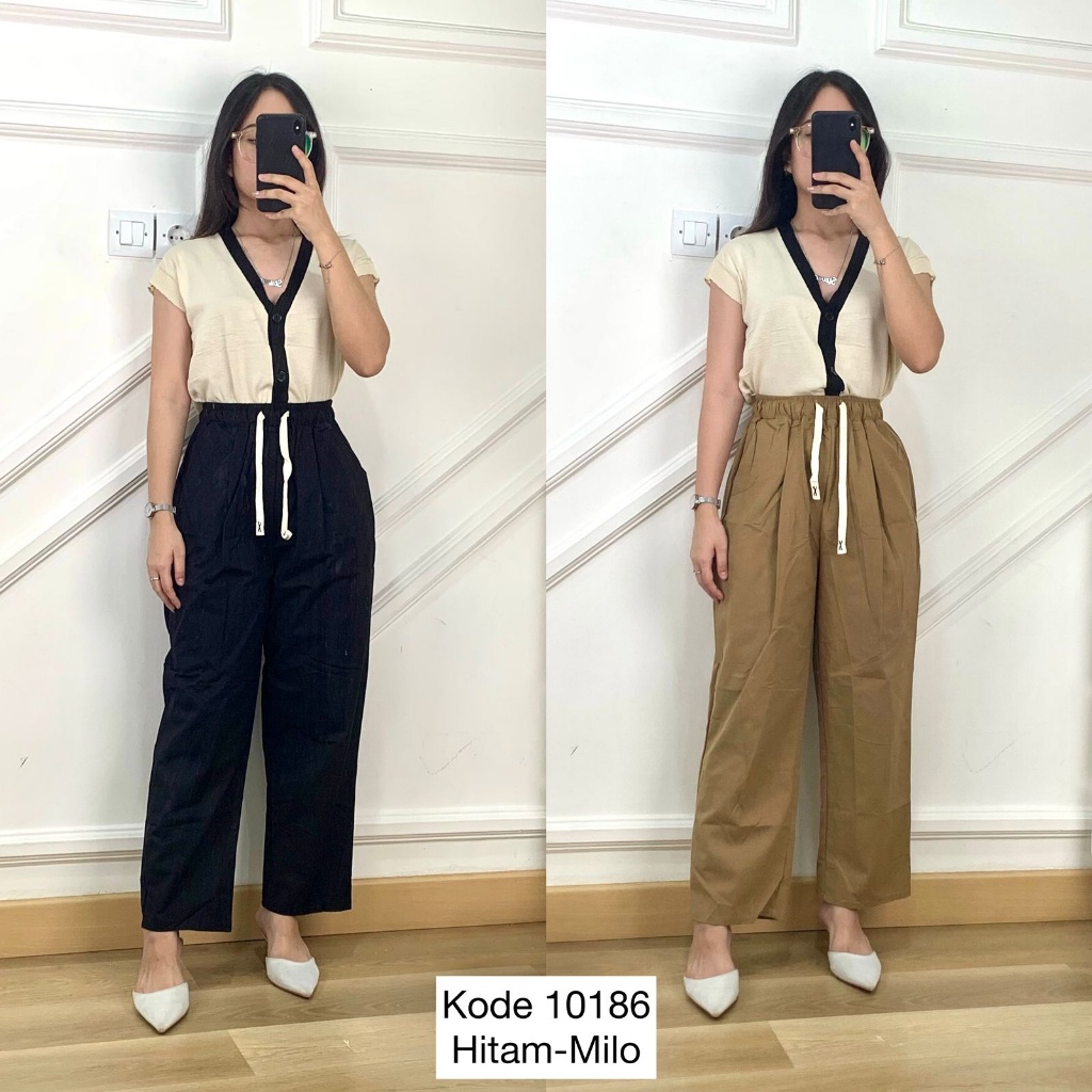 Celana Panjang Wanita Pinggang Karet I Celana Panjang Karet Wanita I Celana Panjang Cewek Pinggang K