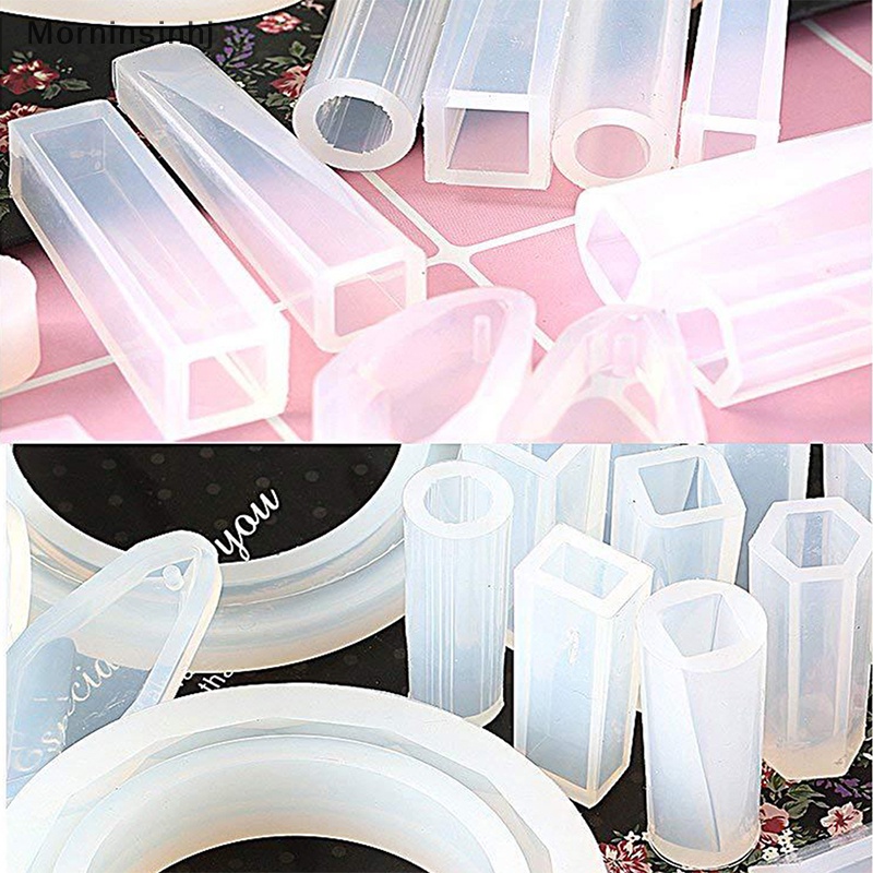 Mornin 76Pcs Silikon Membuat Perhiasan Resin Cetakan Liontin Alat Casg Cetakan DIY Craft id