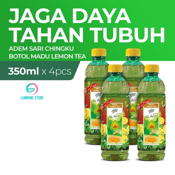 

Adem Sari Ching Ku Madu Lemon Tea Botol 4x350 Ml