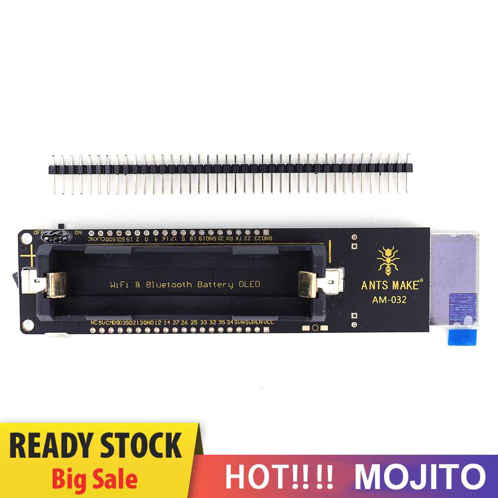 Esp32 WiFi Modul Kompatibel Bluetooth Dengan Baterai 18650holder OLED 0.96 Inci