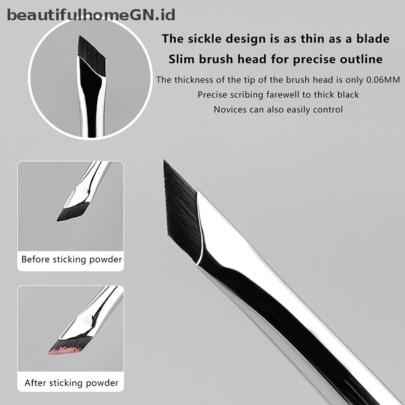 {Cantik} Upgrade Blade Eyeliner Brush Sikat Alis Datar Sudut Sangat Tipis Halus Di Bawah~