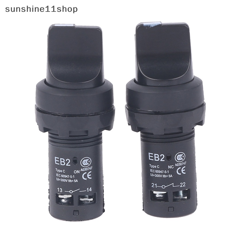 Sho EB2-11X2 20X3 2-posisi 3-posisi Selector Knob Rotary Switch 22MM Latching Self-locking 1NO/1NC 2NO DPST 5A 300V Power Switch N