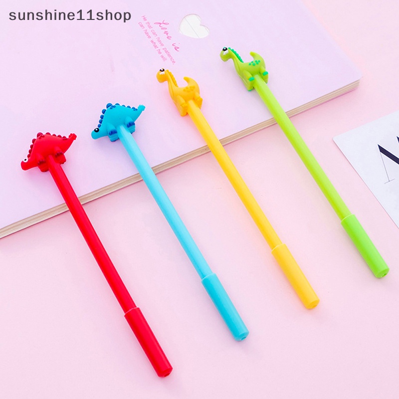 Sho 1PCS 0.5mm Kreatif Lucu Dinosaurus Gel Pena Siswa Sig Kreatif Alat Tulis Perlengkapan Sekolah N