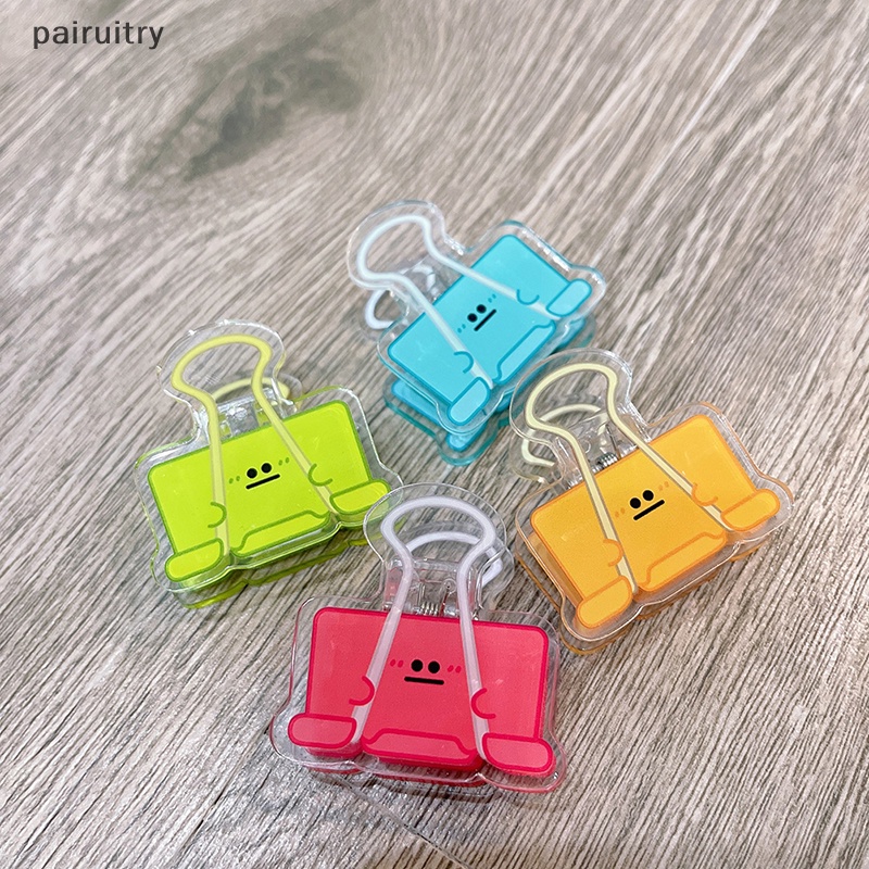 Prt Multicolor Cute Face Acrylic Binder Clip Planner Klip Penjepit Kertas Hias PRT