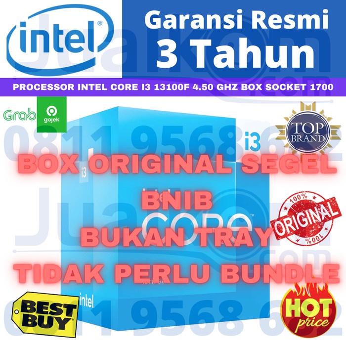 Processor Intel Core i3 13100F 3.4GHz Up To 4.8GHz Box LGA 1700