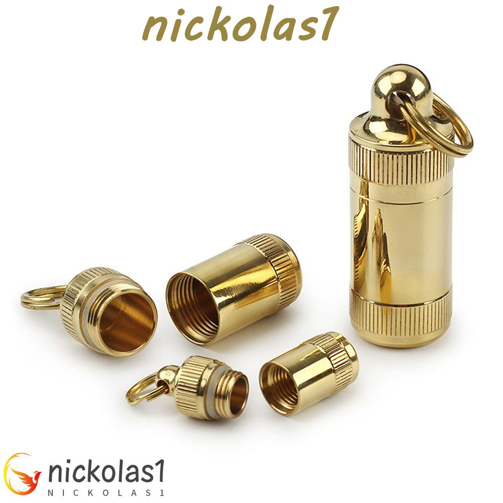 Nickolas1 Pill Case Sealed S/M/L Camping Aksesori Luar Ruangan Wadah Tablet Travel Penyumbat Telinga Kapsul Gantungan Kunci Holder