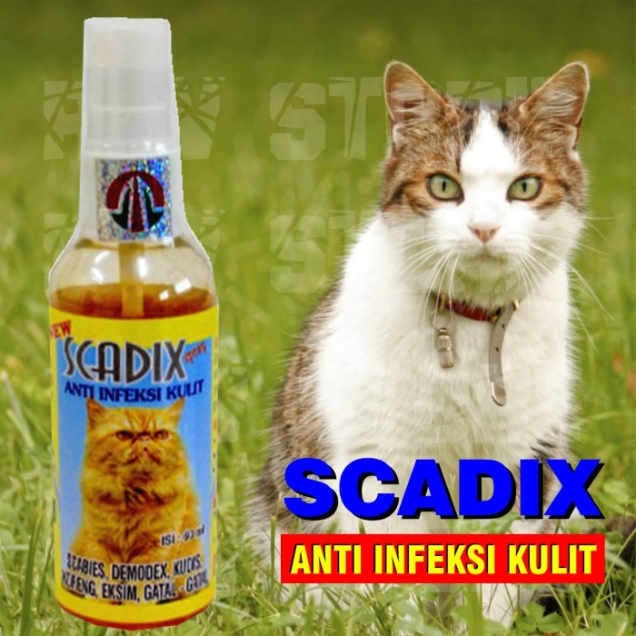 JUAL SCADIX CAT SCADIK 60 ML SPRAY DROP 30 ML MEDICAL SPRAY TAMASINDO OBAT KUCING SEMPROT KULIT JAMU
