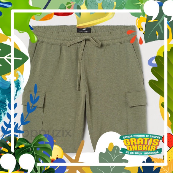 CELANA CARGO PENDEK PLEECE / CELANA CARGO PENDEK PRIA / CARGO BOARDSHORT/ Anakanak kado ultah merah 