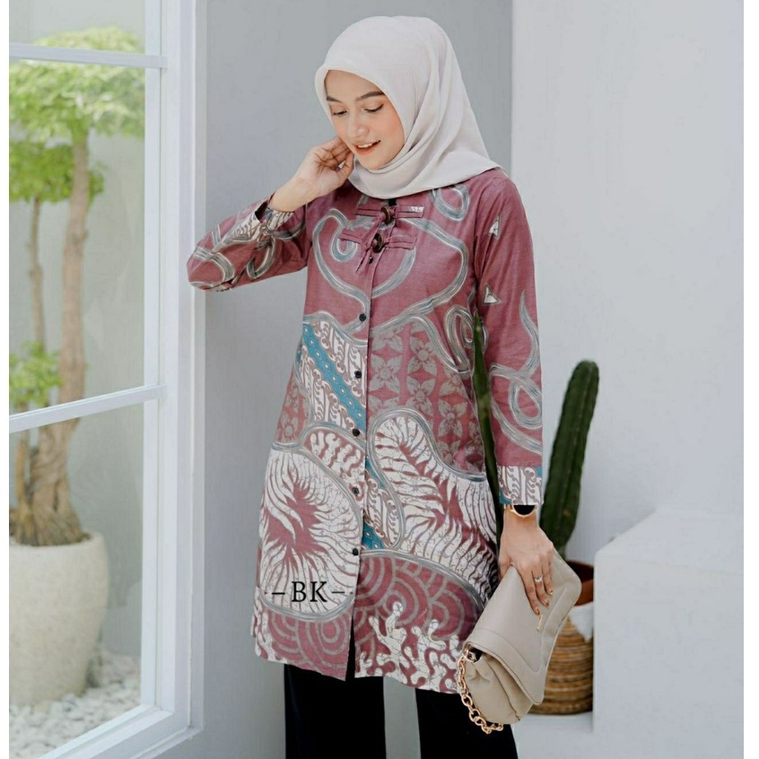 Batik tunik modern wanita premium | Batik tunik wanita terbaru kekinian | Batik tunik jumbo | Batik 