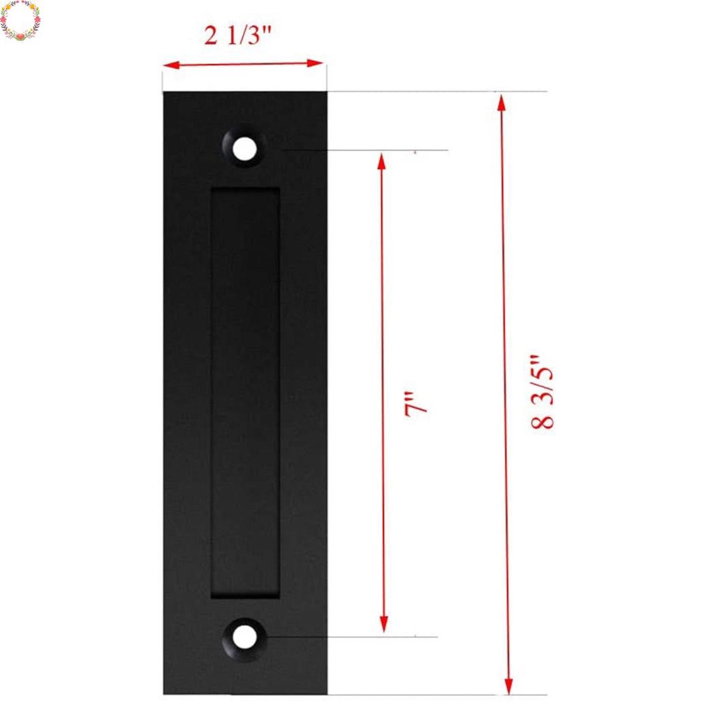 Handle Pintu Gudang Flush Hitam 83 /5 ''Gepeng Dengan Konstruksi Bahan Baja Kokoh Dan Desain Ramping