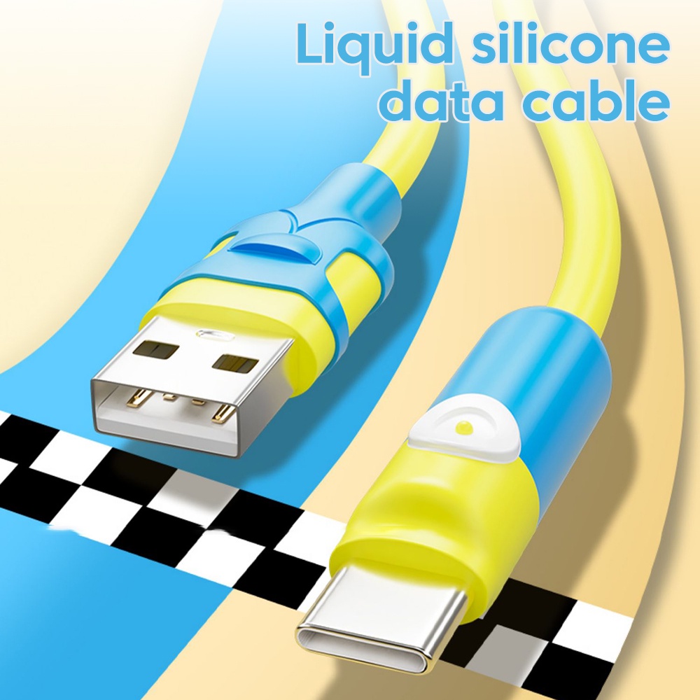 Kabel 6A 120W USB Tipe C Super Cepat Untuk Huawei Fast Charging USB liquid silicone data cable