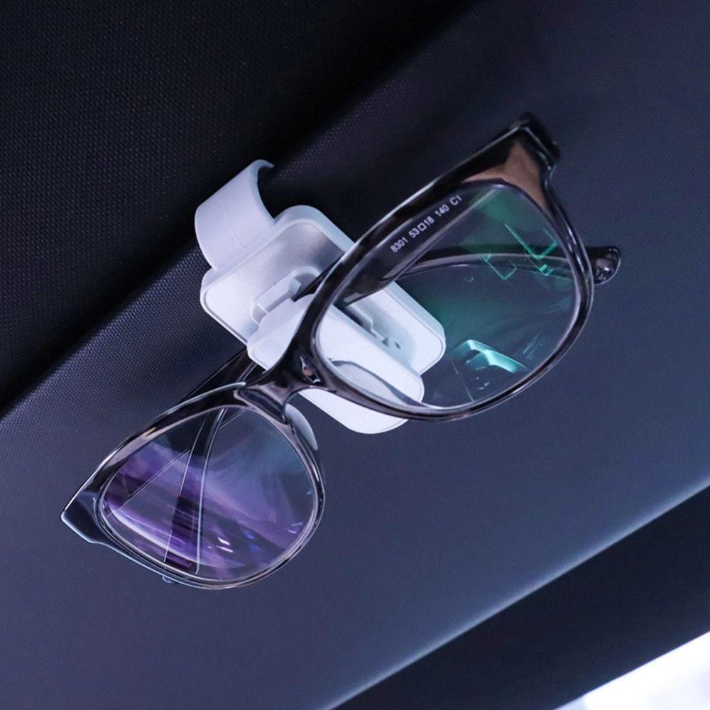 Agustina Sun Visor Glasses Clip Portable Car Interior Glasses Cases Rak Kacamata Aksesoris Mobil Penyimpanan Klip Car Sunglasses Holder