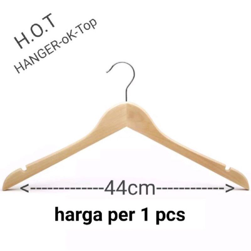 [     ]  Wood Hanger / Berkualitas Ukuran Dewasa Hanger Kayu