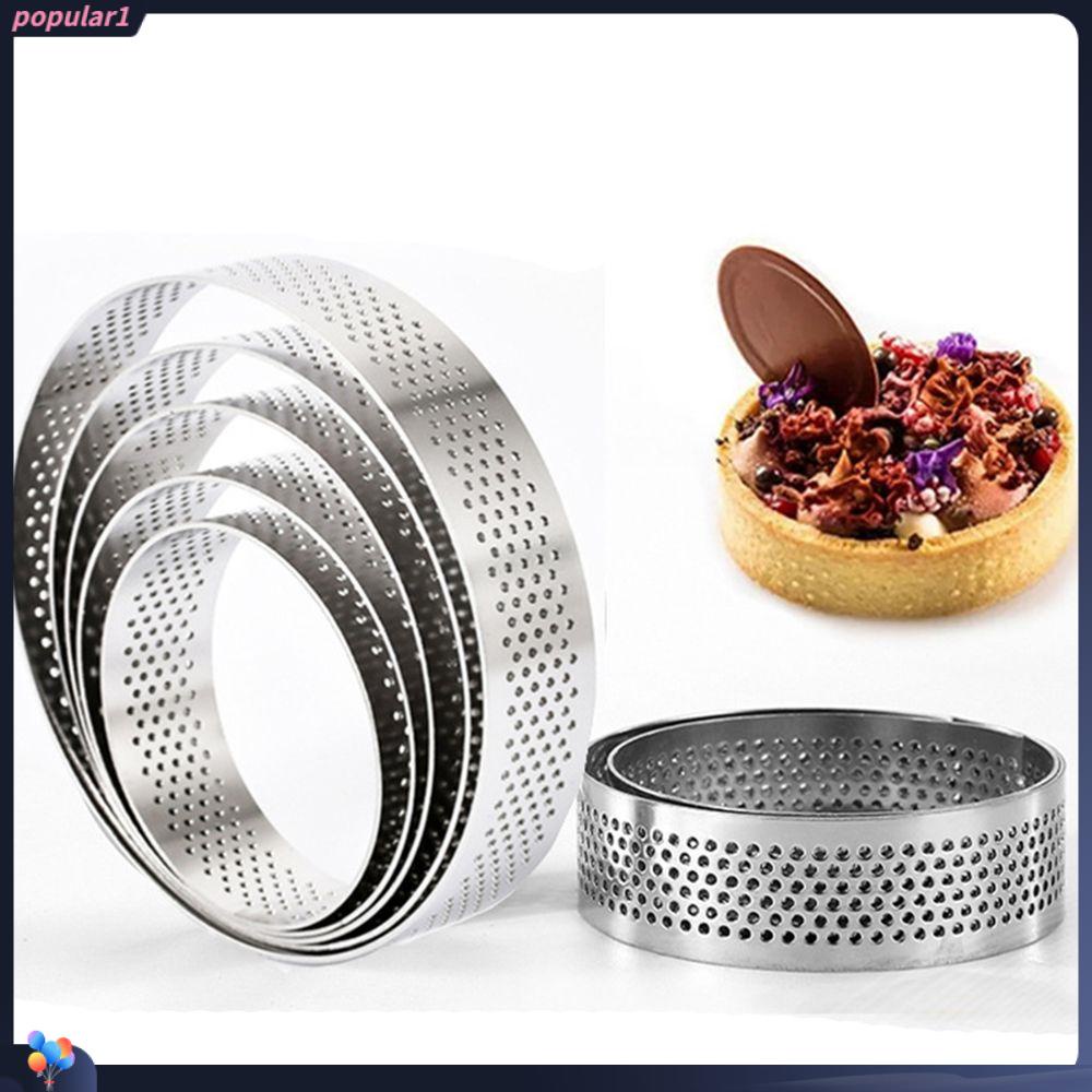 Populer Cetakan Tartlet DIY Berlubang French Dessert Mousse Circle Mould