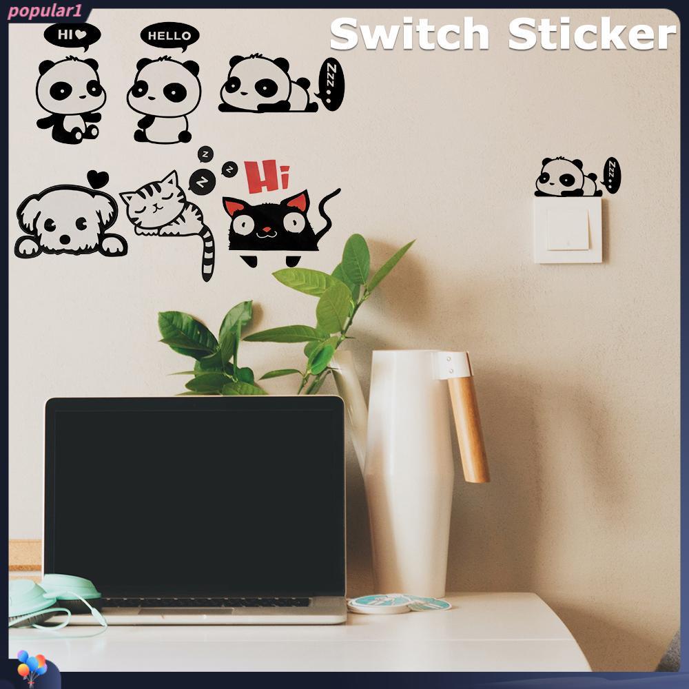 Populer Stiker Dinding Kamar Saklar Notebook Kamar Tidur Ruang Tamu Removable