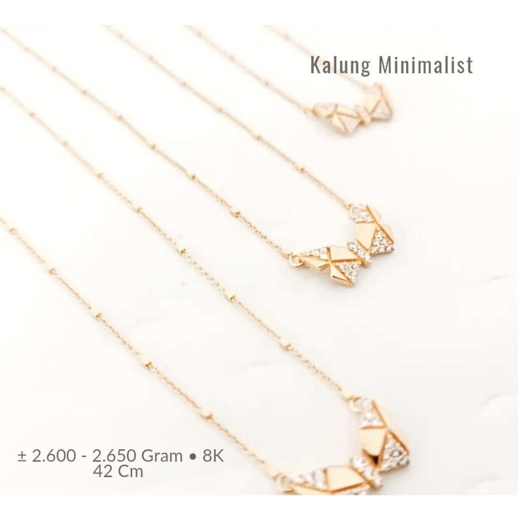 Kalung jedar variasi kupu kadar 375 8k hwt